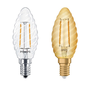 LED candle lamps twisted